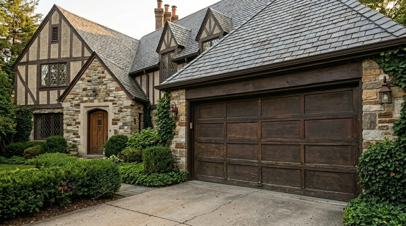 Garage door detail illustrating weather seals and draughts: what charlotte homes actually deal with