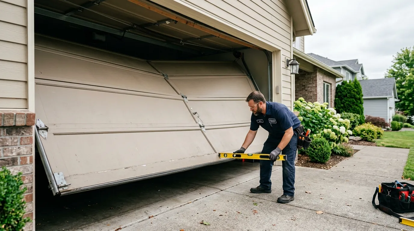 Garage Door Off Track: What's Actually Going On in Charlotte
