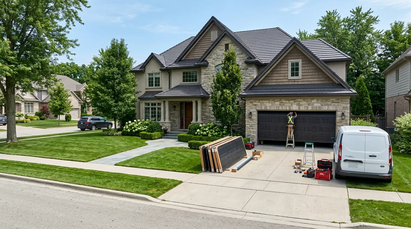 New Garage Door Installation for Weddington Homes in Charlotte