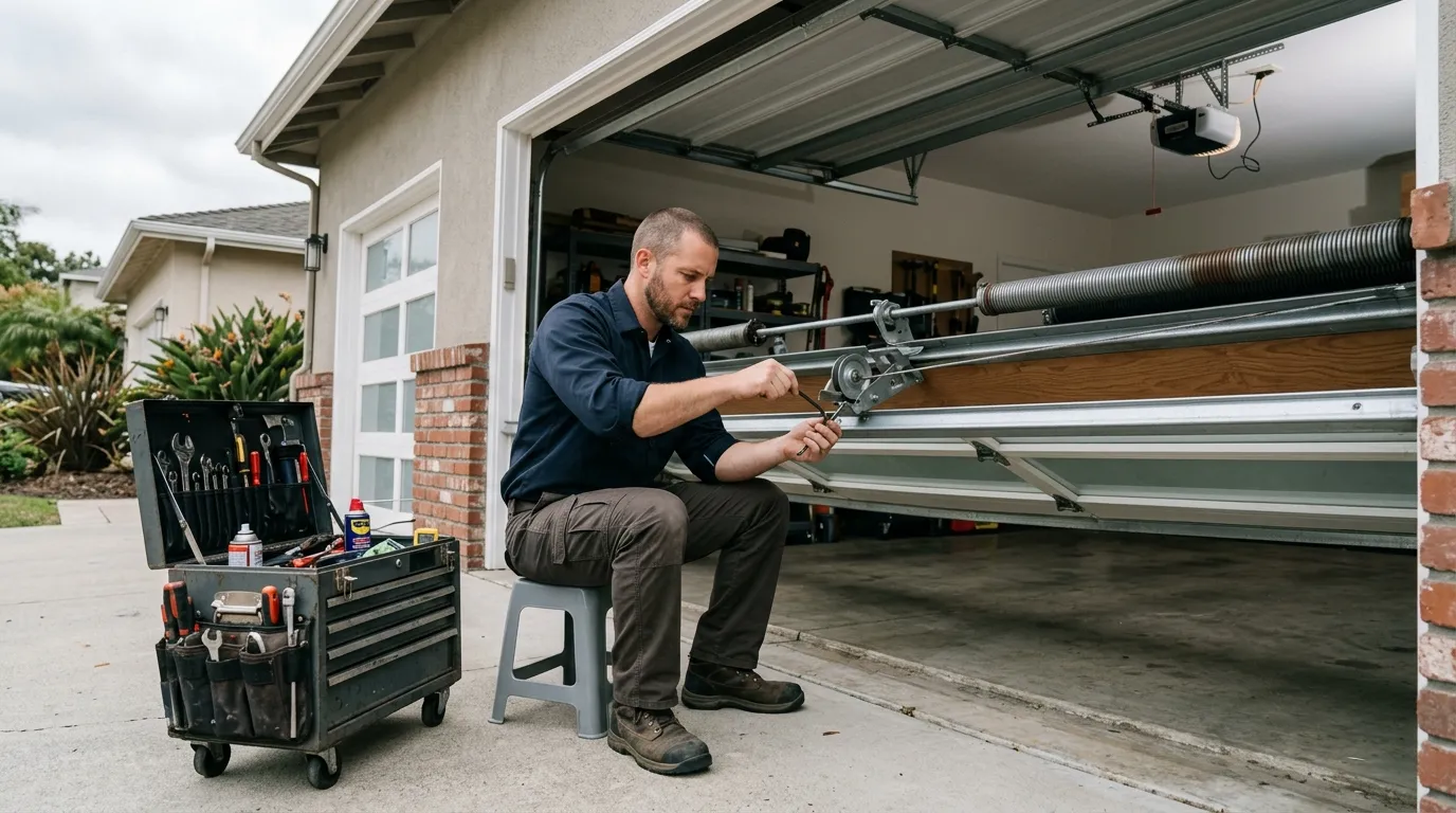 Off-Track Garage Door Repair for Weddington Homes in Charlotte
